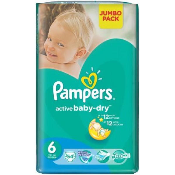 177628 Підгузники Pampers Active Baby 6, 15+ кг, 54 шт