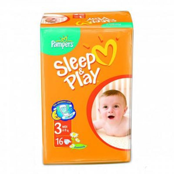 177629 Підгузники Pampers S&P 3, 4-9 кг, Midi, 16 шт