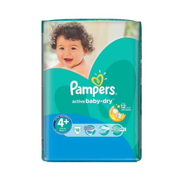 177631 Підгузники Pampers Active Baby 4+, 9-16 кг, 18 шт