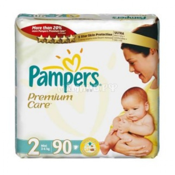 177637 Підгузники Pampers Premium Care 2, 3-6 кг, Mini, 90 шт