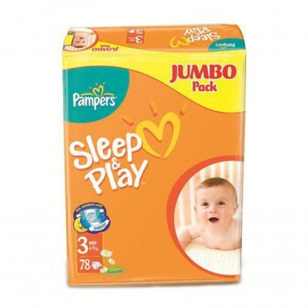 177642 Підгузники Pampers S&P 3, 4-9 кг, Midi, 78 шт