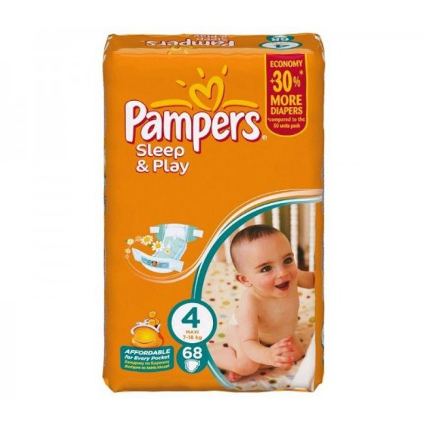 177643 Підгузники Pampers S&P 4, 7-18 кг, Jumbo, 68 шт