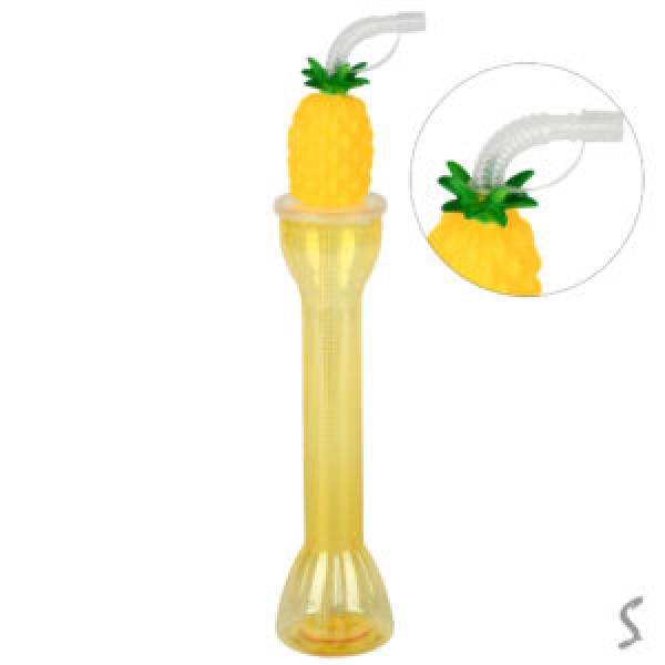 256581 Склянка з кришкою та трубочкою "Pineapple" 450мл R38204