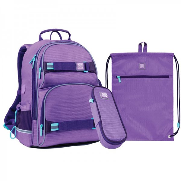 125822 Набір рюкзак + пенал + сумка для взуття WK 702 фіолетовий