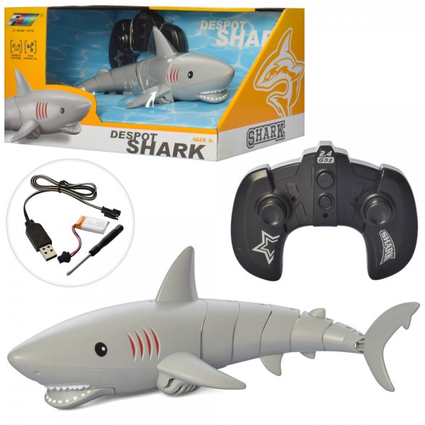 130370 Тварина K23 радіокер., акула, плаває, акум., USB, кор., 34,5-18-19 см.