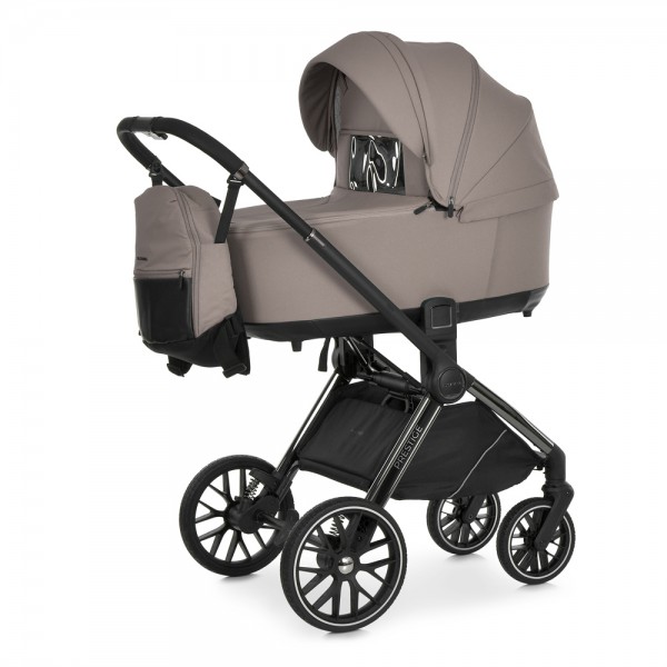 248793 Візок універс. 2в1 El Camino PRESTIGE ME 1124-3 Taupe Beige (1шт) люлька+прогул.блок,хром.рама