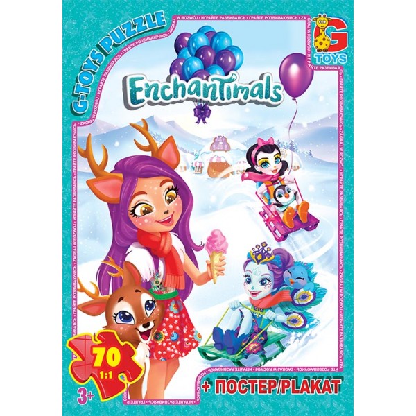 110530 EA204 Пазли ТМ "G-Toys" із серії "Enchantimals", 70 ел. 