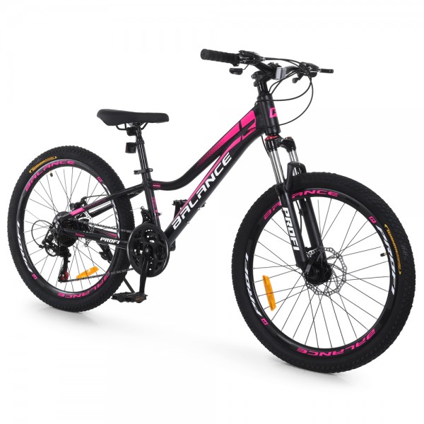 251682 Велосипед PROFI BALANCE 24 д. BL-2405 алюм.рама 11",SKD85%,SHIMANO 21SP,швидкознім.кол.,,чорний