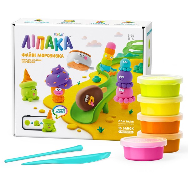 242716 Меганабір пластиліну, що самостійно твердіє, ЛІПАКА – ФАЙНІ МОРОЗИВКА