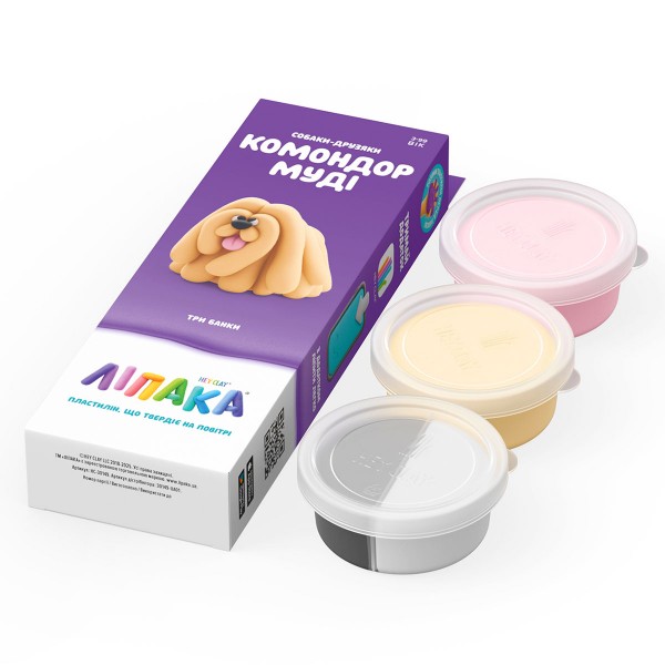 242722 Набір пластиліну, що самостійно твердіє, ЛІПАКА – СОБАКИ-ДРУЗЯКИ: КОМОНДОР МУДІ