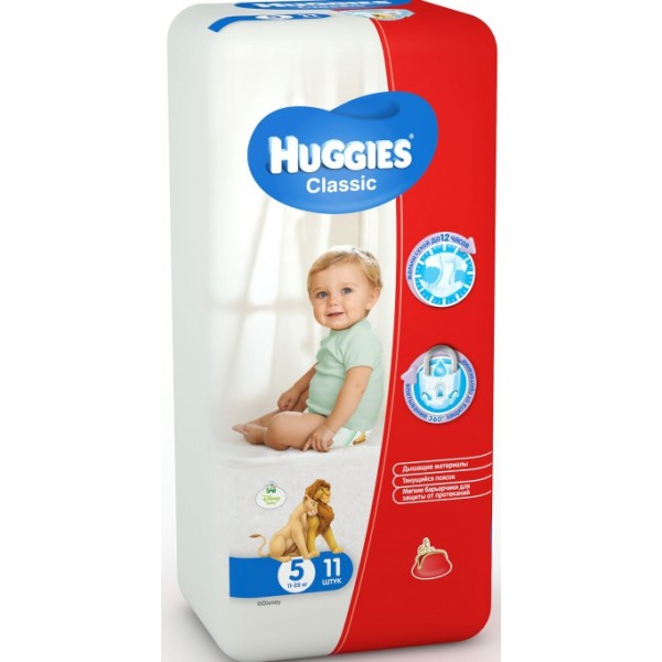 177759 Підгузники Huggies Classic 5, 11-25 кг, 11 шт