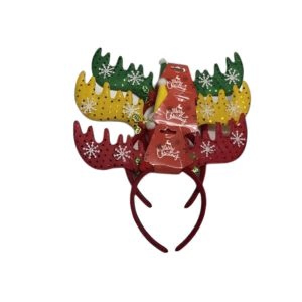 260410 Обруч для волосся новорічний "Horns" 28*20см