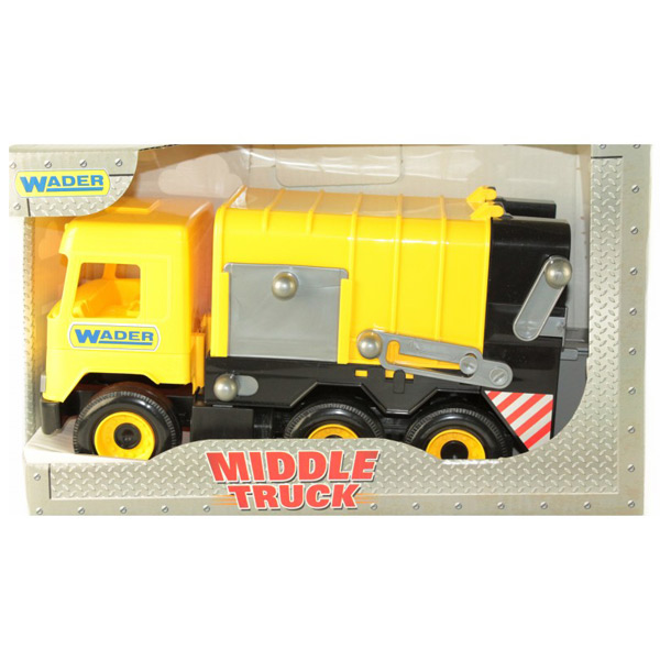 54500 Авто "Middle truck" сміттєвоз (жовтий) в коробці