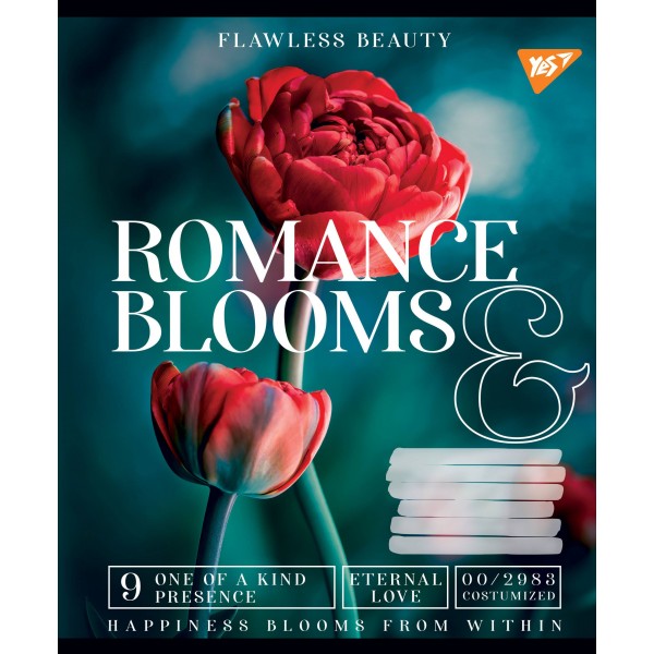 155616 А5/36 кл. YES Romance blooms, зошит для записів