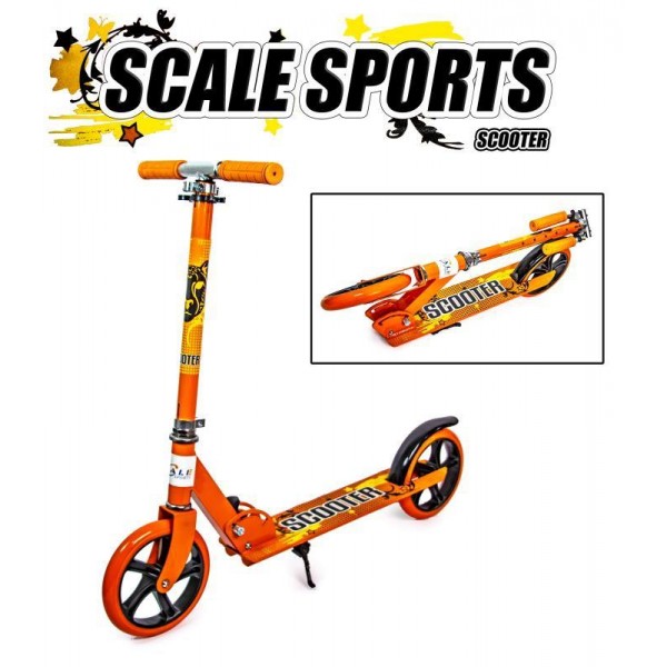 123257 ДВУХКОЛЕСНЫЙ САМОКАТ SCALE SPORTS АЛЮМИНИЙ 460 ОРАНЖЕВЫЙ