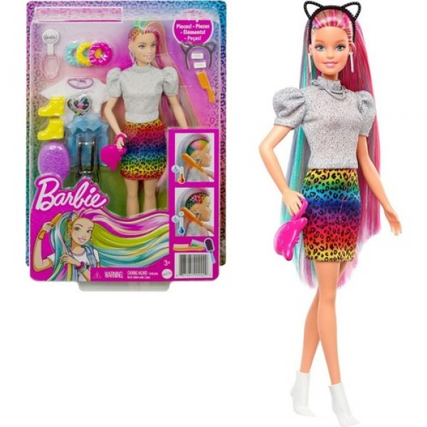 129168 Лялька "Веселковий леопард" Barbie