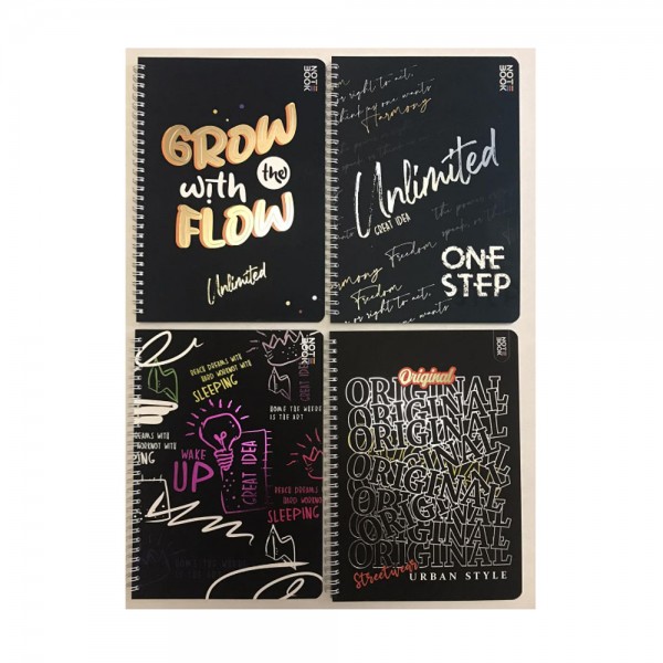 246724 Блокнот В5 80арк Soft -touch. бок. пруж.,кл.