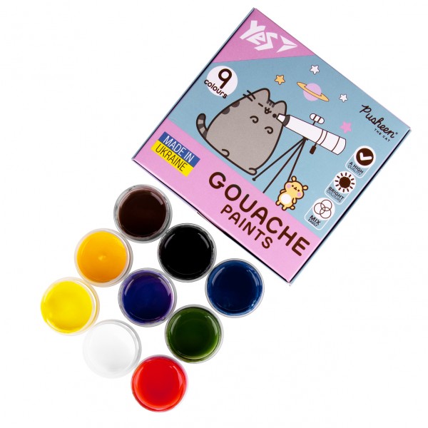 227030 Фарби гуашеві Yes Pusheen 9 кол. 20 мл