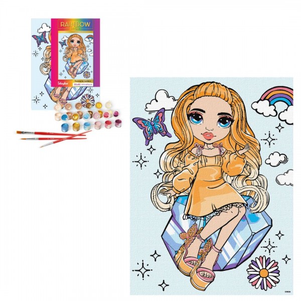 225713 Набір для розпису по номерах для дітей "Rainbow High Poppy Rowan" 30х40см