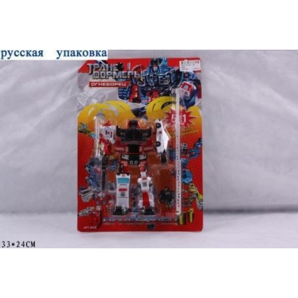 200537 RUS Трансформер JOY TOY 8006 робот "Огнеборец" лист