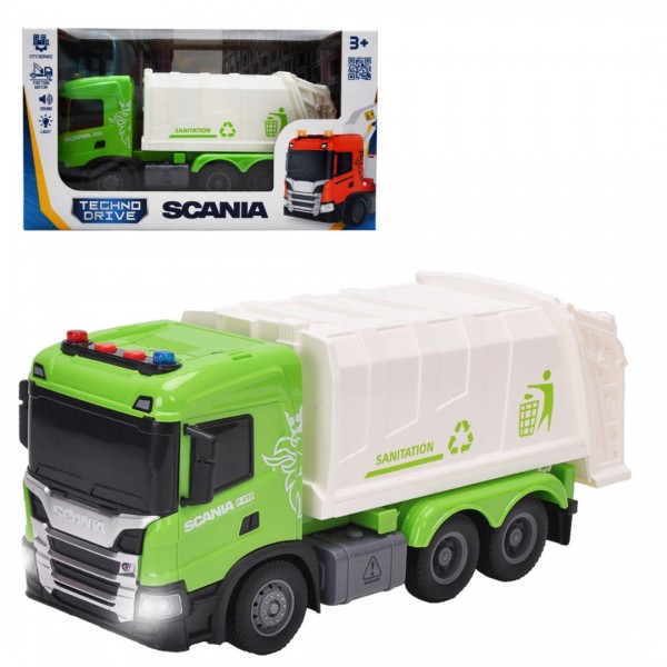 240068 Автомодель серії "Big Truck" – СМІТТЄВОЗ SCANIA (світло, звук)
