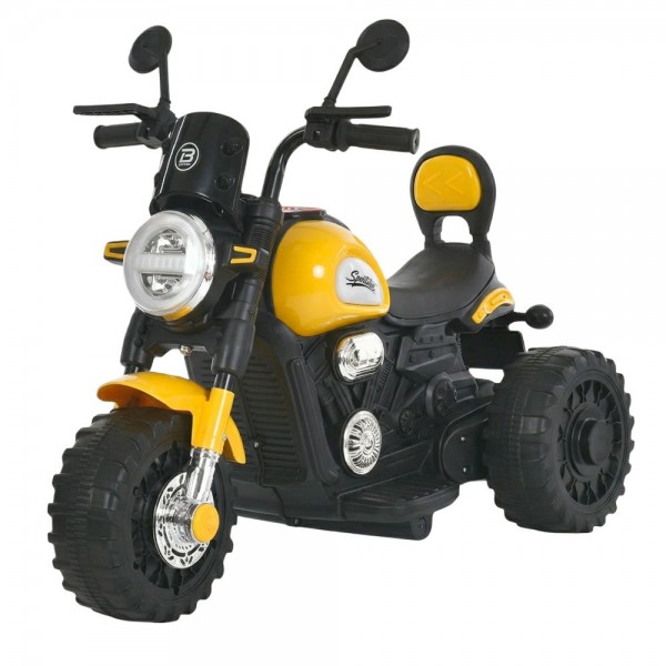 261538 Мотоцикл M 6526ER-6 3 кол., р/к, 1*6V7AH, 2*25W, USB, BLUETOOTH, TF, EVA, музика, світло, жовтий