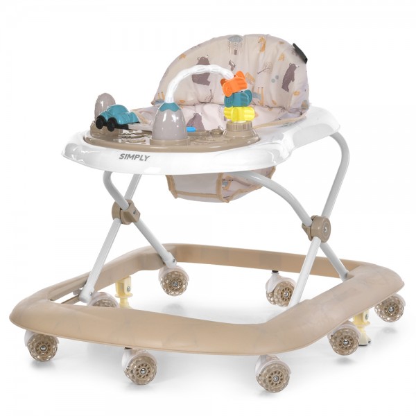 252178 Ходунки ME 1215 SIMPLY Beige муз,колеса 8шт,стопор,бат,бежевий