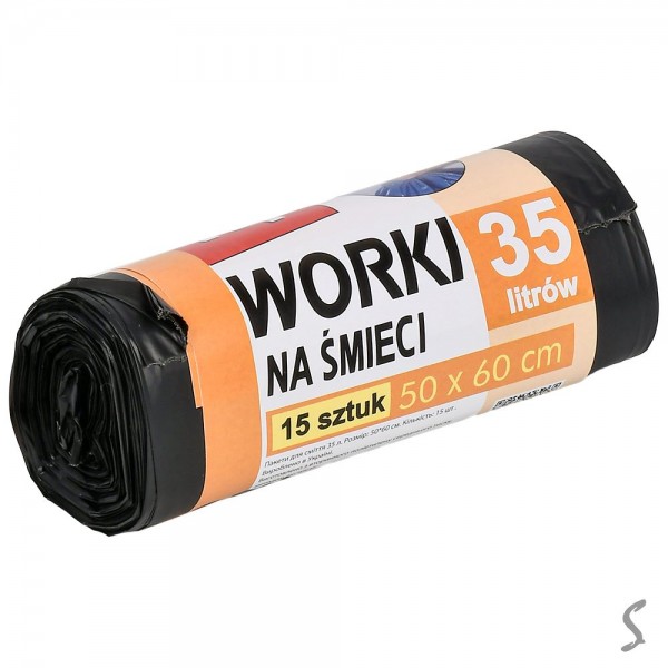 241978 Пакети для сміття надміцні TOP PACK 35л 15шт/уп 50*60см TP4-102-1