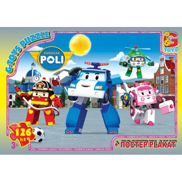30246 RR067440 Пазли ТМ "G-Toys" із серії "Робокар Поллі", 117 елементів 