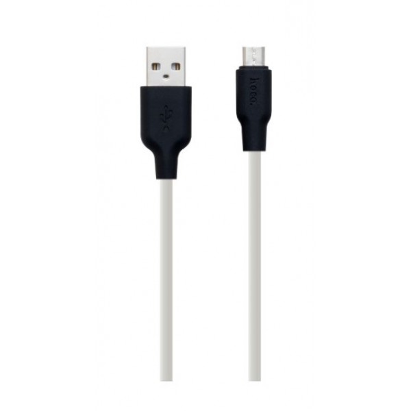 106604 USB Hoco X21 Silicone Micro Чорно-Білий