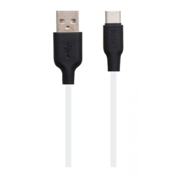 106606 USB Hoco X21 Silicone Type-C (Чорно-Білий)