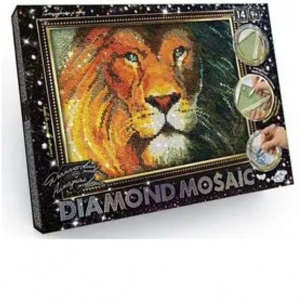 163952 Креативна творчість "Діамантовий живопис DIAMOND MOSAIC" А4 с.2 №3 лев