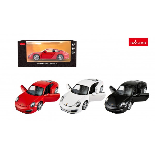 244724 Машина 56200 Porsche 911, 1:24, метал, 19см, відчиняються двері, гумові колеса, в кор., 24,5-11-13см