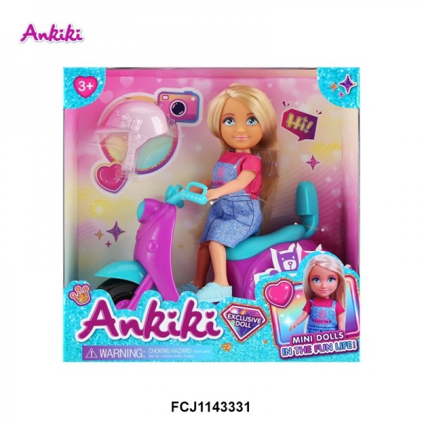 248512 Лялька 606006 шарнірні ноги, скутер, кор., 16-16-7 см.