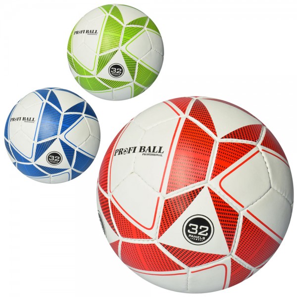 69715 М'яч футбольний 3000-44 розмір 5, ПУ1,4 мм., 32 панелі, ручна робота, 400-420 г., 3 кольори, кул.