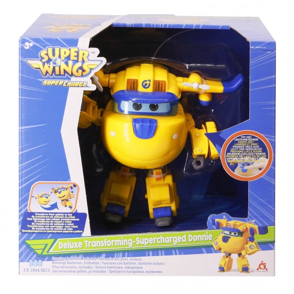 211631 Ігрова фігурка-трансформер Super Wings Supercharge Lights&Sounds Donnie, Донні, світло, звук