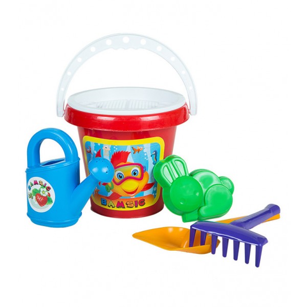 74240 Відро Класік №3 +лопатка,грабельки,пасочка,лійка,сито (16*22см) 012/9 Бамсік 