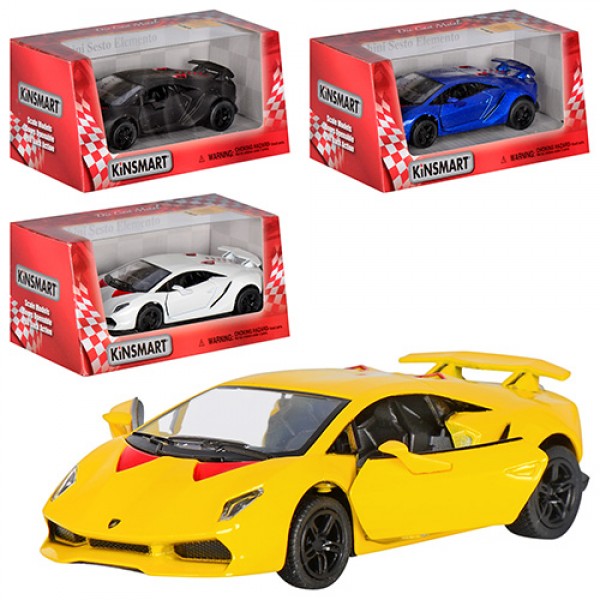 178501 Машинка KINSMART HU KT 5359 W 1:38 LAMBORGHINI SESTO ELEMENTO, інерц., мет.,  кор.