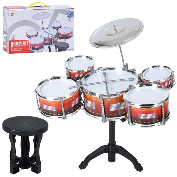 246571 Барабан 4011T  5шт, барабанна установка, стільчик,кор., 39,5-24,5-13,5см