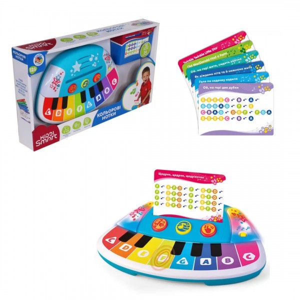 242905 Піаніно KIDDI SMART – КОЛЬОРОВІ НОТКИ (світло)