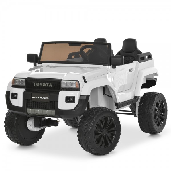 245384 Джип M 6296EBLR-1(24V) 2,4G радіок.,4мотори45W,1акум24V7AH,EVA,MP3,USB,TF,BT,шкіра,муз.,світло,білий