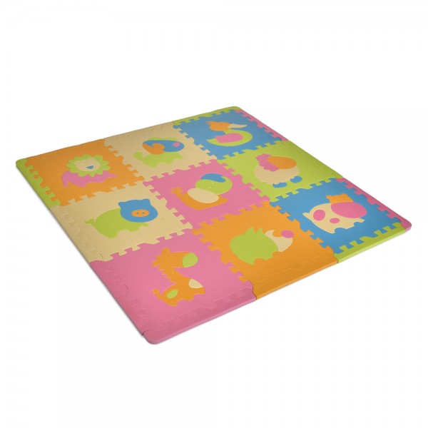 244338 Килимок Мозаїка MR 1288 EVA, 9дет, пазли, тварини, 31-31-1,4см, в плівці