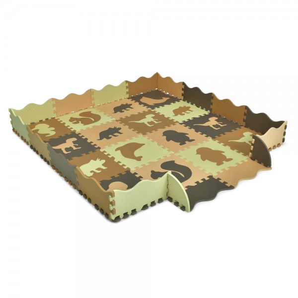 244340 Килимок Мозаїка MR 1290 EVA морські тварини та динозаври,28+22дет.огорожа,пазли,31-31-1,4см в плівці