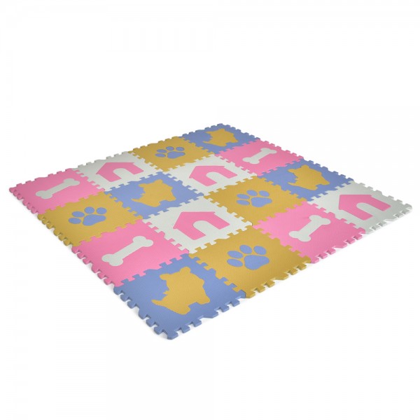 244341 Килимок Мозаїка MR 1291 EVA 16дет + 20дет огорожа, пазли, тварини, 31-31-1см в пакеті, 61-31,5-8см