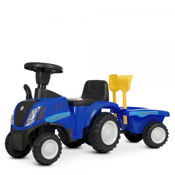 139293 Каталка-толокар 658T-4 трактор з причепом, муз., світло, бат., кор., синій.