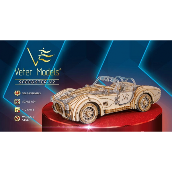 186687 Механічний 3D пазл Speedster V2 Veter Models