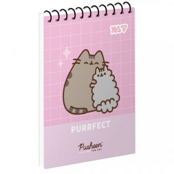 251662 Зошит для записів Yes А7/80 од.спіраль "Pusheen: Purrfect Mood" ВДЛ