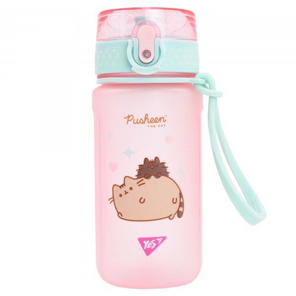 220108 Пляшка для води Yes "Pusheen" 500 мл, рожева, софт тач