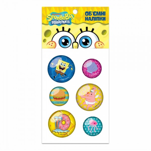 252701 Об'ємні наліпки ТМ "SpongeBob SquarePants"