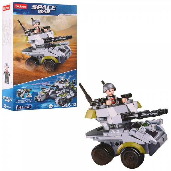 101161 Конструктор SLUBAN M38-B0793A "Space war": військовий, транспорт, фігурка, 123 дет.